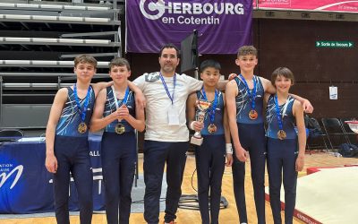 L’équipe FÉDÉRALE A1 10-15 ans du Club Gymnique Cherbourgeois a remporté le titre National à Cognac