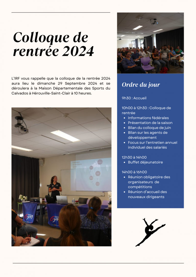 Colloque technique de Rentrée