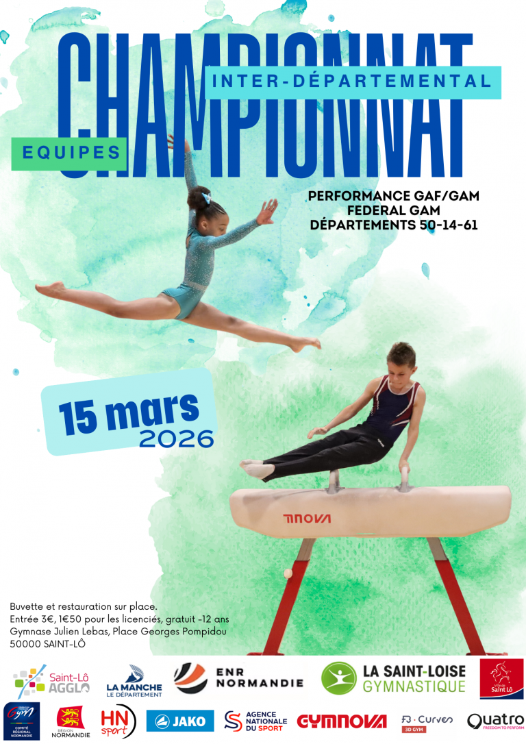 Championnat Inter-départemental GAM / GAF (14,50 & 61) -Saint-Lô